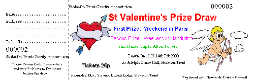 Sample ticket: Valentines prize draw
